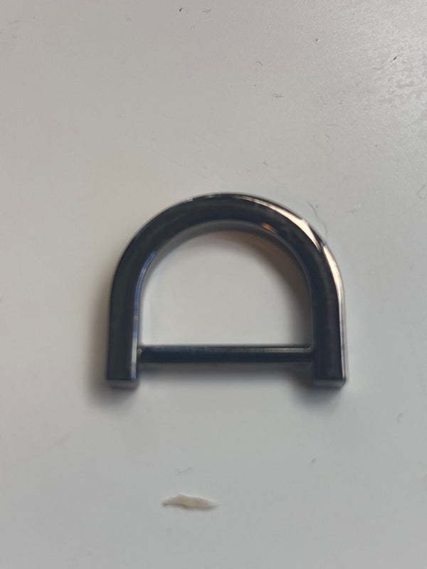 Hermès-Style 20mm D-Ring – Black Gunmetal, Sharp Edge, Luxury Hardware