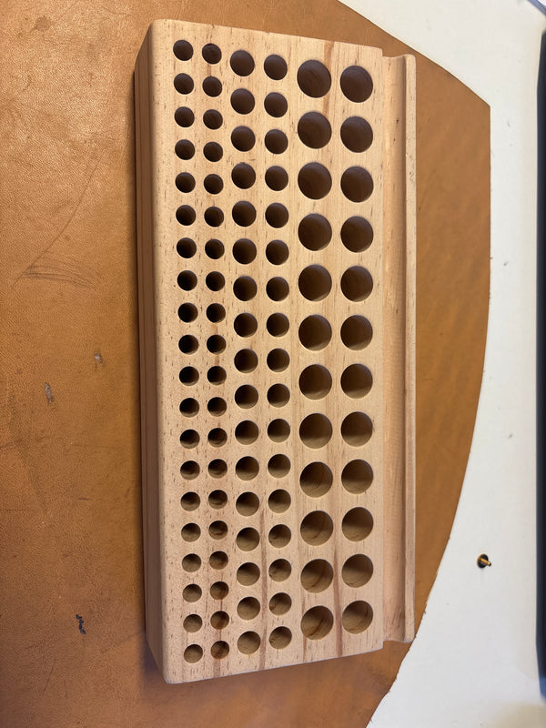 Wooden Leather crafting Tooling holder 72 tools
