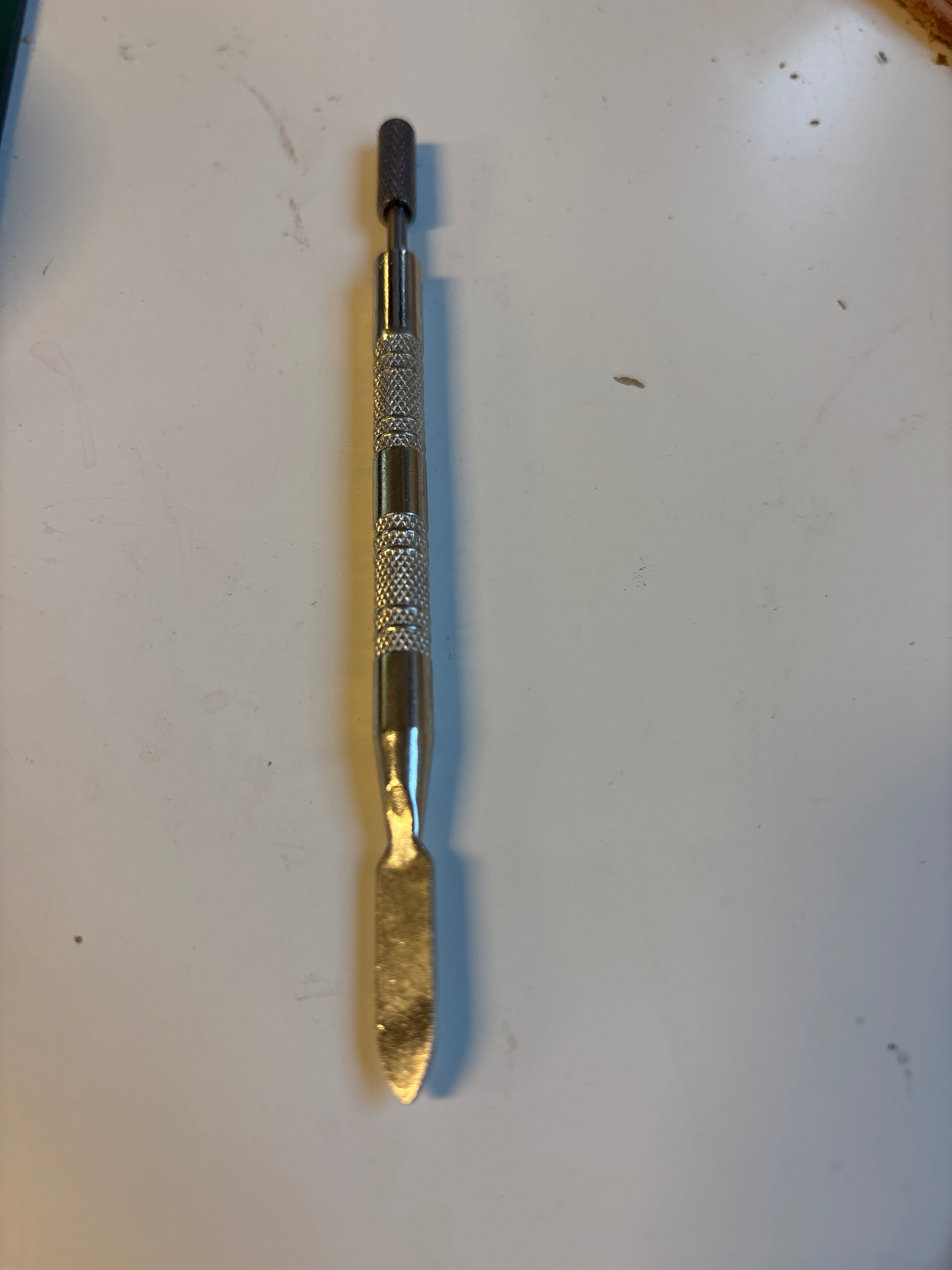 Edge Paint Dyeing Manual Roller & Spatula – Italian Model with Round Head | Precision Tool for Professional Leathercraft