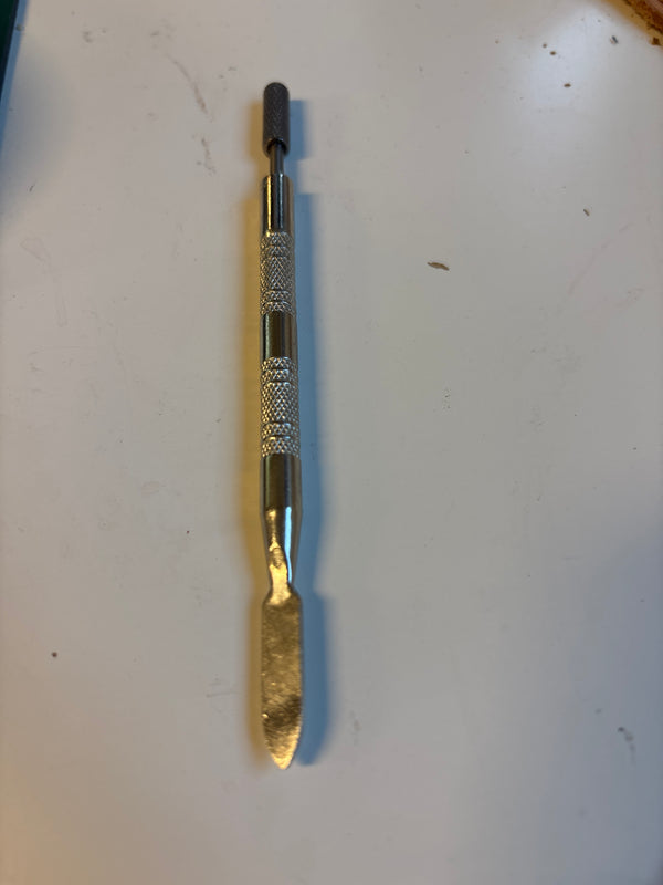 Edge Paint Dyeing Manual Roller &amp; Spatula – Italian Model with Round Head | Precision Tool for Professional Leathercraft