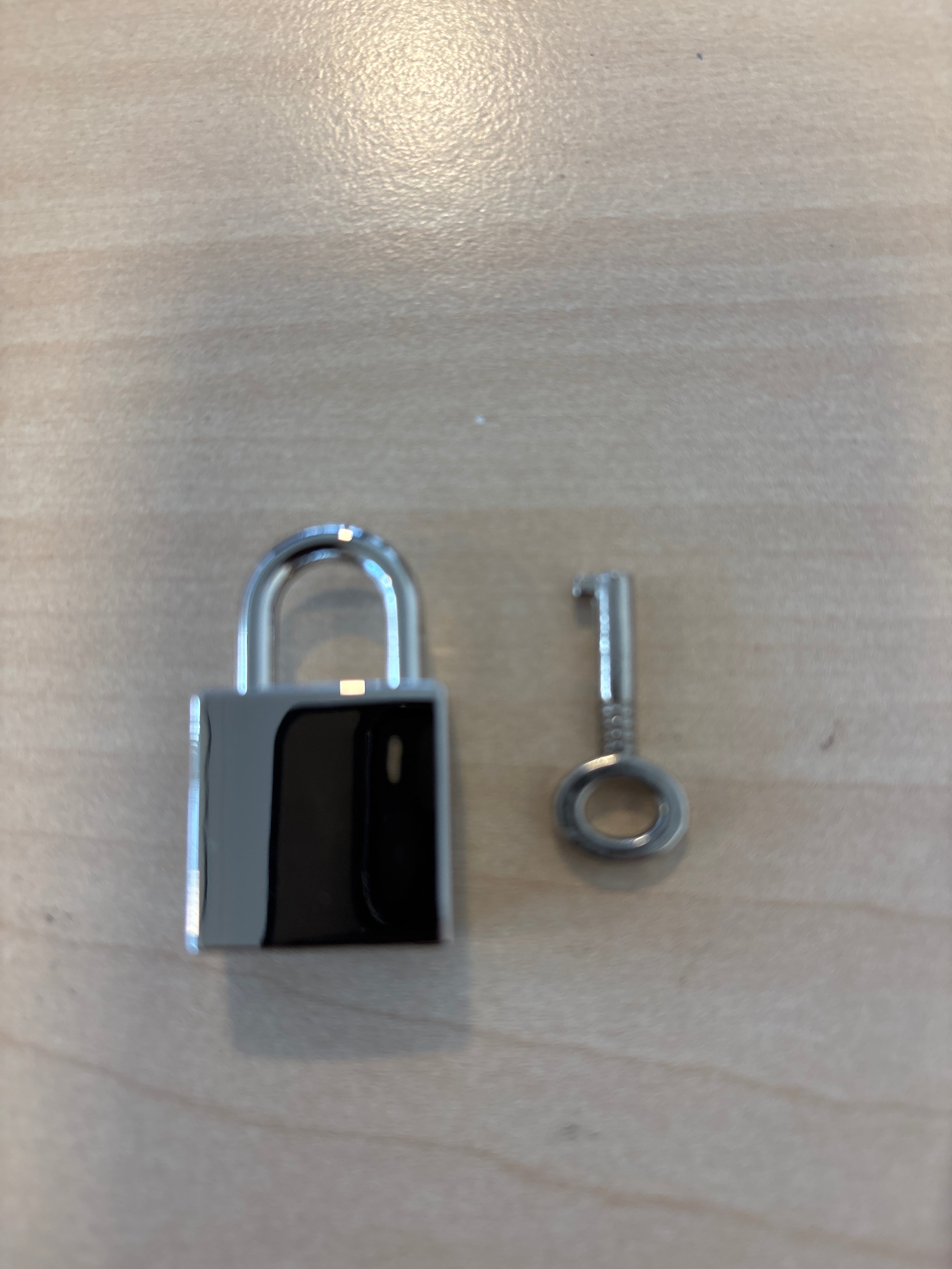 Padlock with key for Birkin style closure nickle