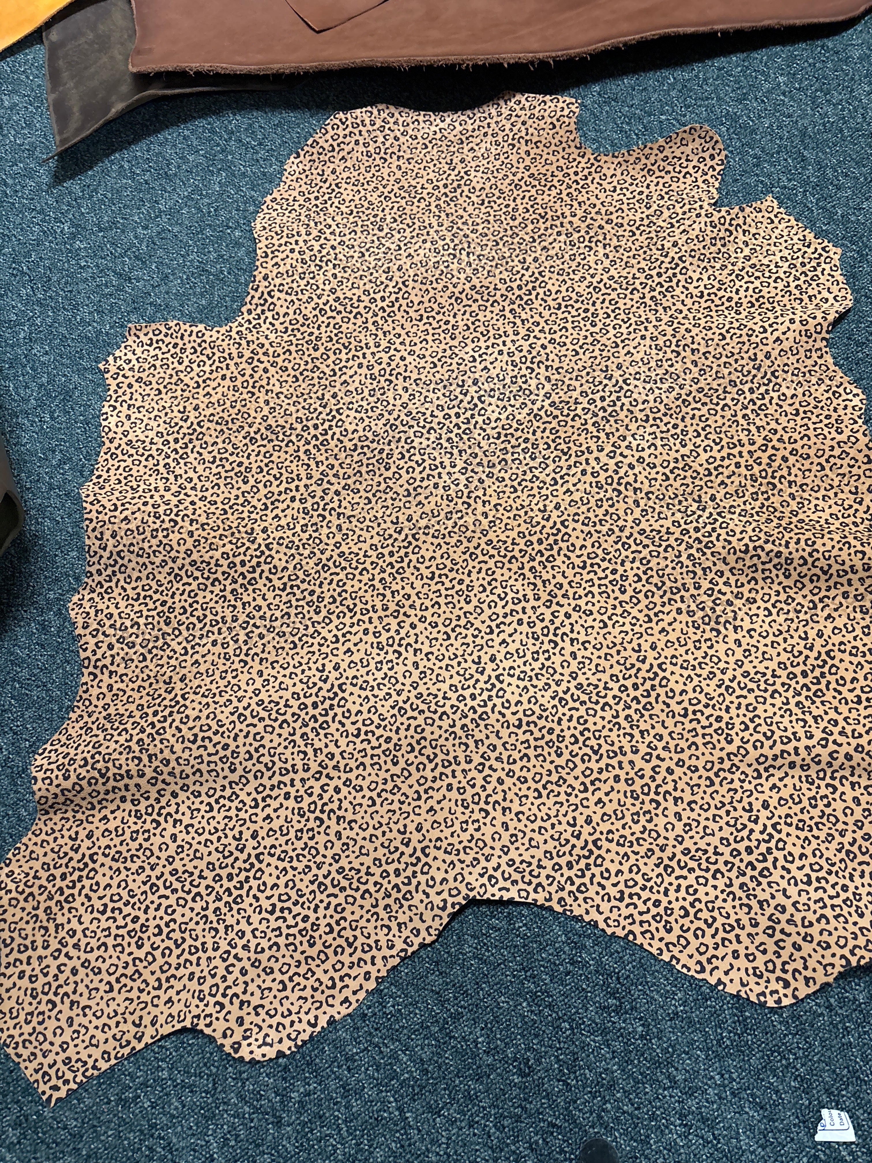 Leopard print sheepskin