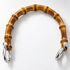 Bamboo Handle with Metal Gold Or Silver Rings - Small Size