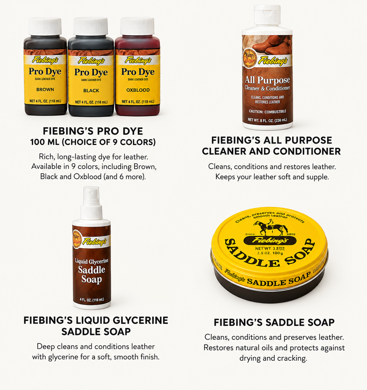 Fiebing's Leather Polish Maxibundle – Complete Leather Care Kit