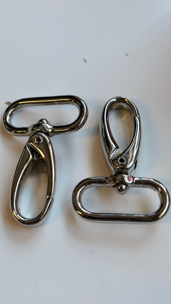 Silver Snap Hook 26mm - Secure Fastening for Bags & More 2 units