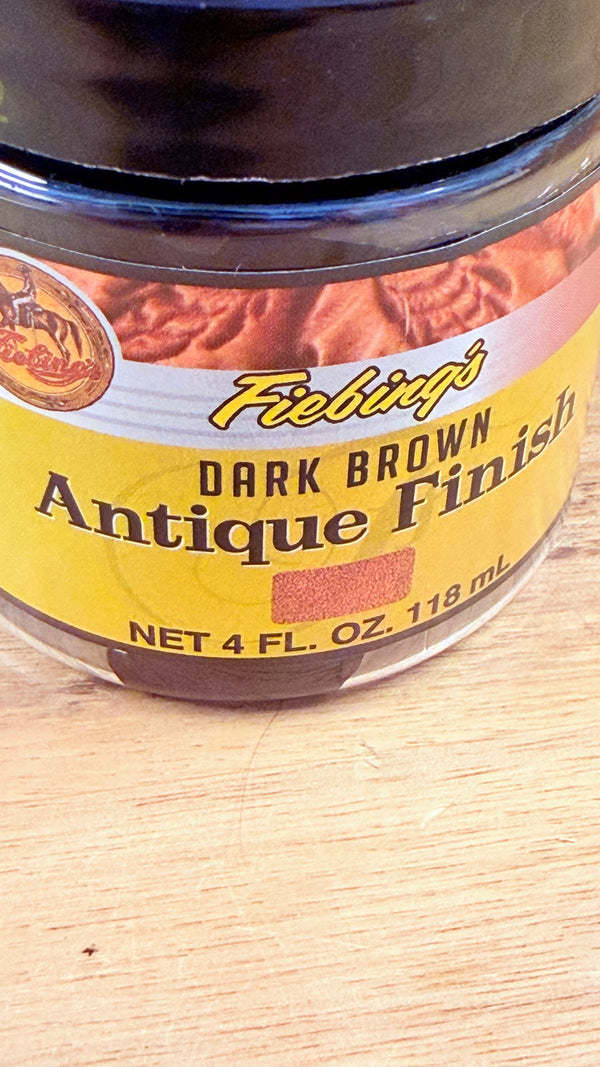 Fiebing’s Antique Finish Paste Black 4 oz | Tooling Contrast stamp Patina