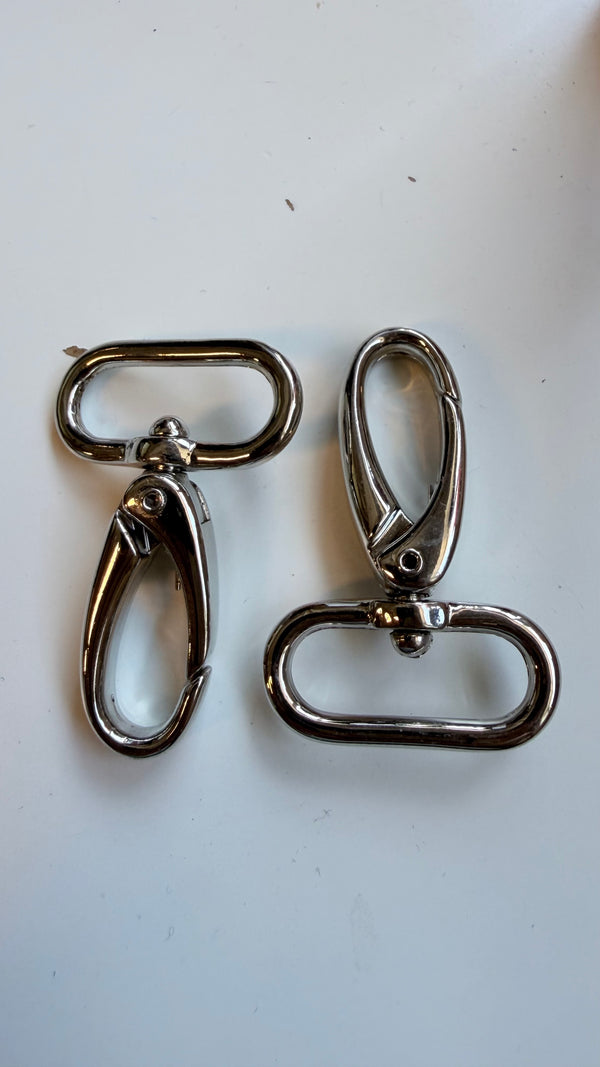 Silver Snap Hook 26mm - Secure Fastening for Bags & More 2 units