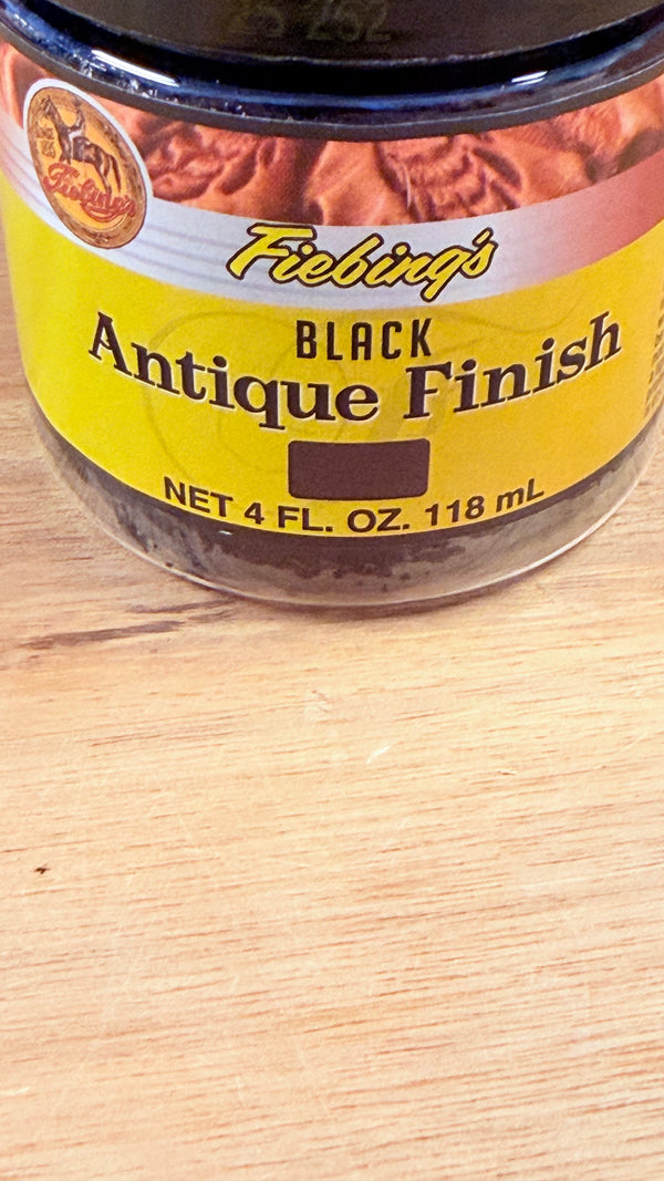 Fiebing’s Antique Finish Paste Black 4 oz | Tooling Contrast stamp Patina