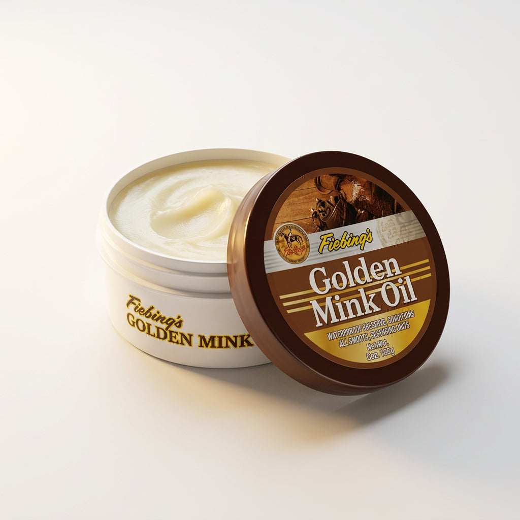 Fiebing’s Golden Mink Oil | Leather Preserver | Conditioning Paste for Smooth Leather