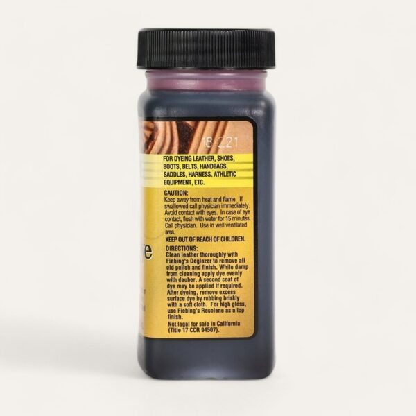 Fiebing Leather Dye 118ml – Professional Leather Dye for Makers