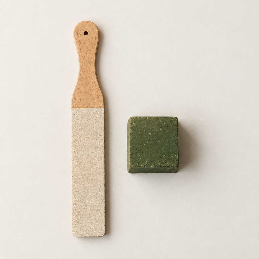 Essential Pollish Set - Green Polish Paste + Strop