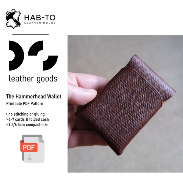 The Hammerhead Wallet | Intermediate Leather Wallet Pattern