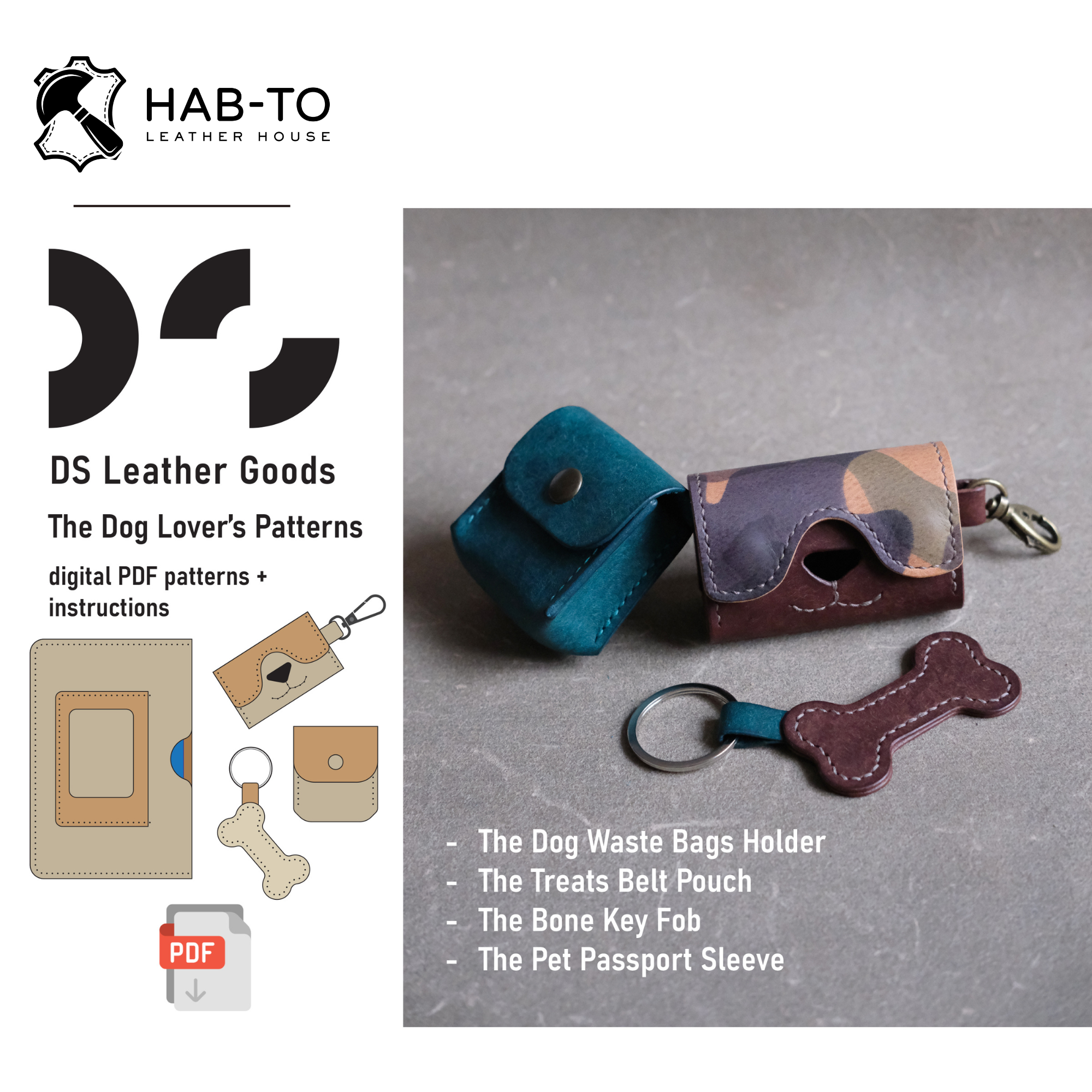 The Dog Lover's Leather Patterns | Advanced Leather Accessory Pattern
