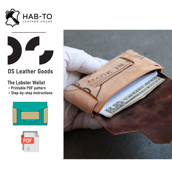 The Lobster Wallet | Beginner Leather Wallet Pattern