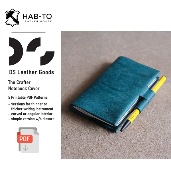 The Crafter Notebook Cover | Beginner Leather Pattern
