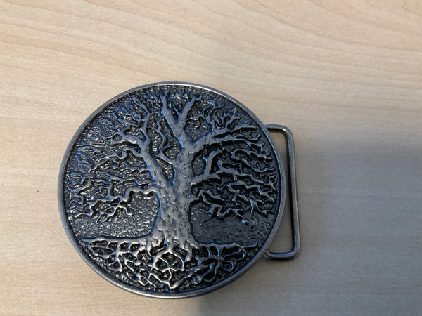 Life-tree belt-buckle round