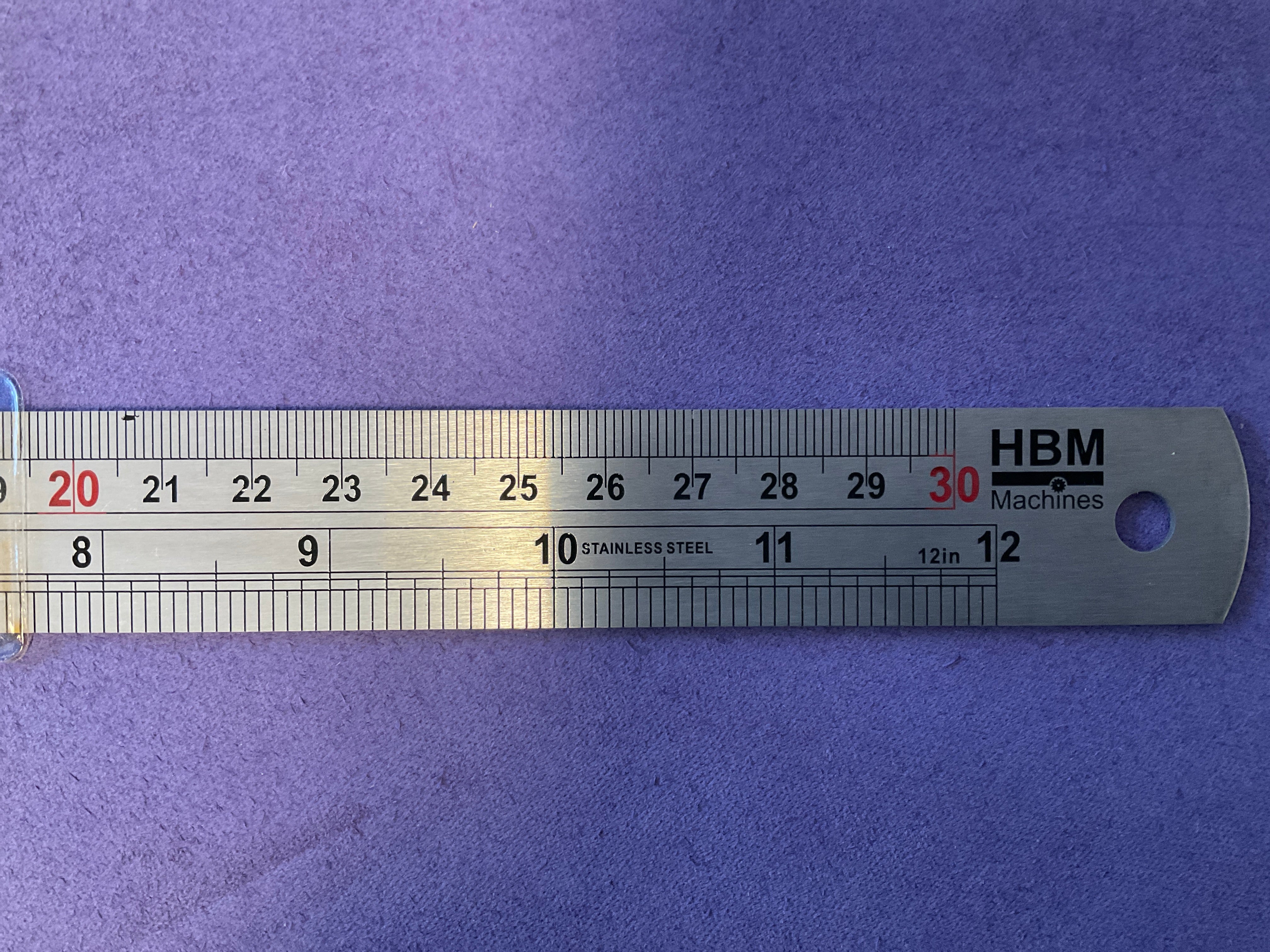 Cutting ruler different sizes.