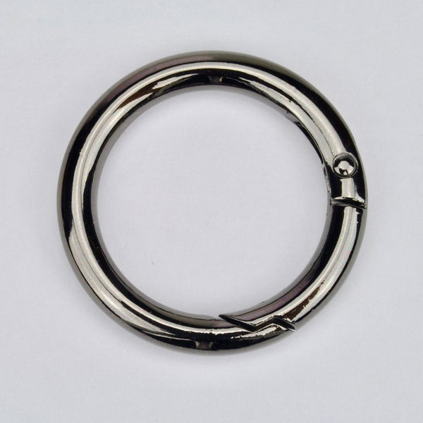 Spring ring clasp Gun Metal 30 mm
