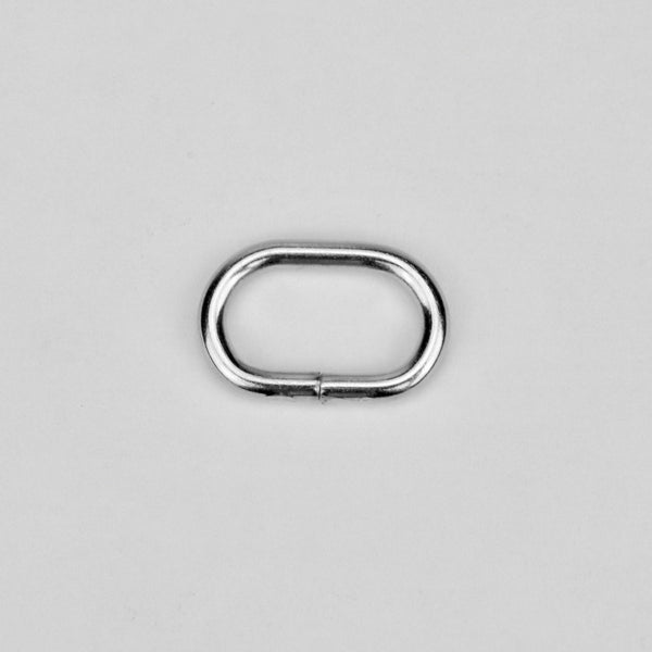 Oval Ring Nickel 15 mm