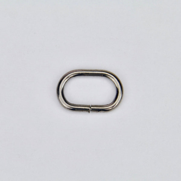 Oval Ring Gun Metal 15 mm