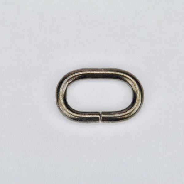 Oval Ring Gun Metal 22 mm