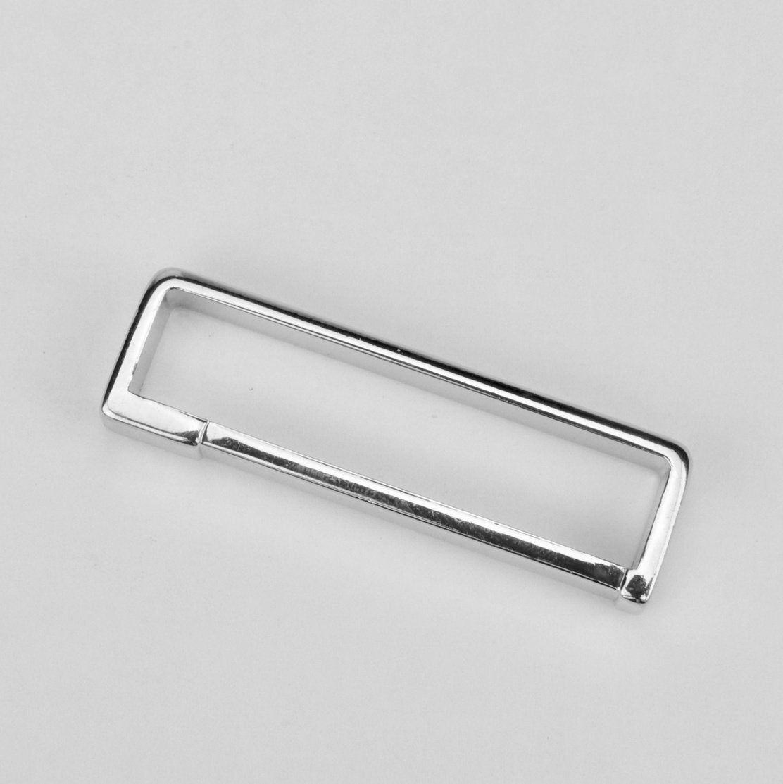 Rectangular metal buckle Nickel 40 mm