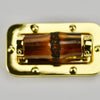 Gold & Bamboo Turnlock Clasp - Handbag Hardware (62mm)
