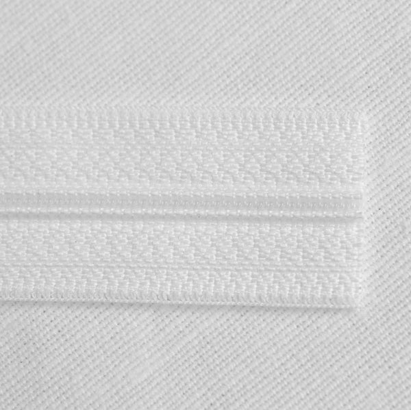 Zipper Nylon Plastic White 4 mm